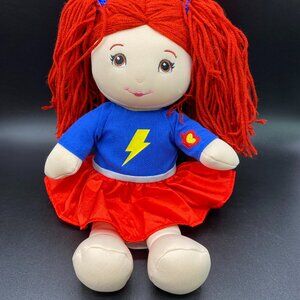 Cracker Barrel Believe in Yourself Girl Doll Superhero Outfit Red Hair